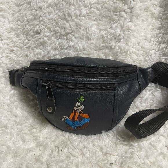 Vintage 90's Disney World  Logo Embroidered Fanny Pack Belt Bag Goofy Logo - Picture 3 of 8